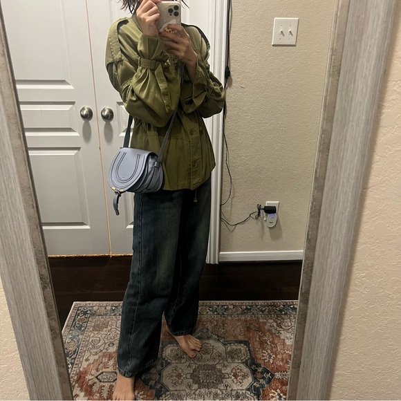 Chloe Mini Marcie Crossbody Bag Blue Gray - Picture 5 of 16